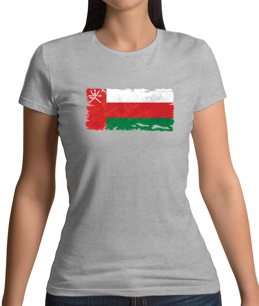 Oman Grunge Style Flag Womens T-Shirt Oman Grunge Style Flag Womens T-Shirt