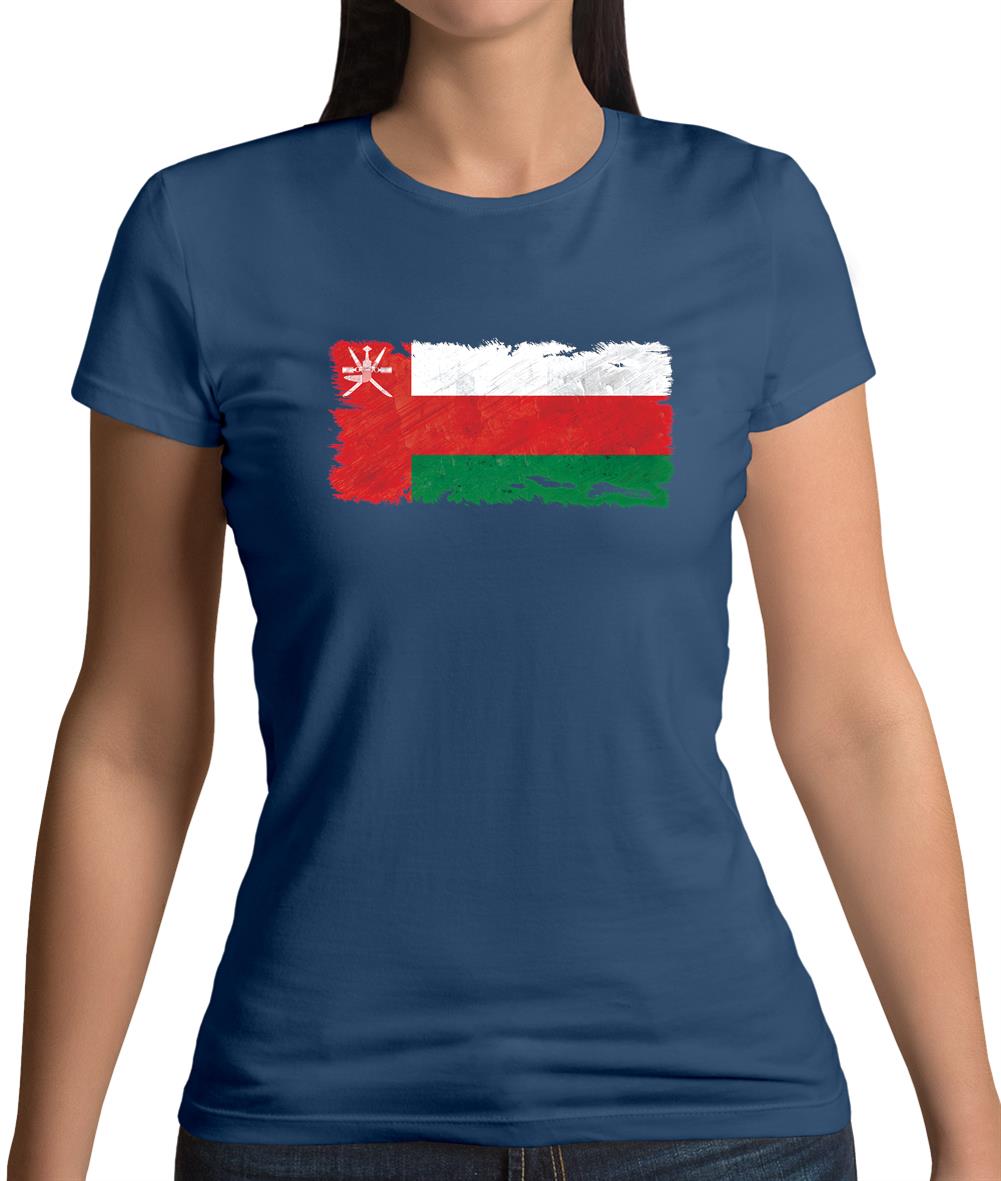 Oman Grunge Style Flag Womens T-Shirt Oman Grunge Style Flag Womens T-Shirt