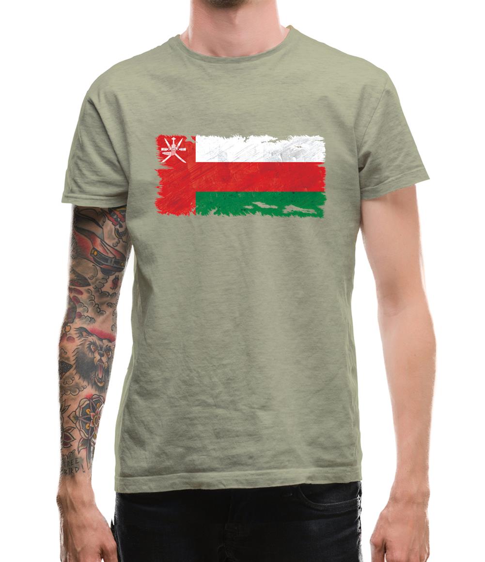 Oman Grunge Style Flag Mens T-Shirt Oman Grunge Style Flag Mens T-Shirt