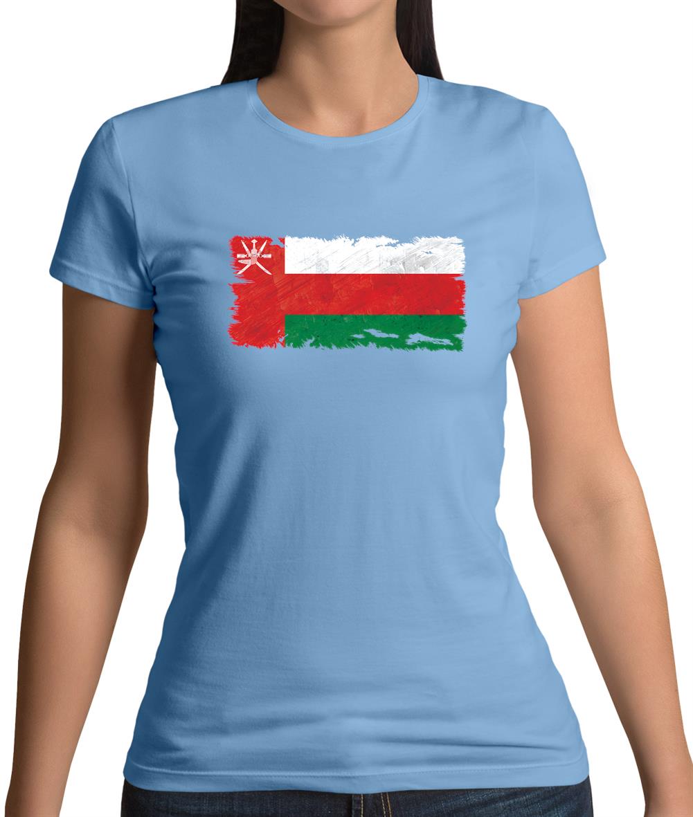 Oman Grunge Style Flag Womens T-Shirt Oman Grunge Style Flag Womens T-Shirt