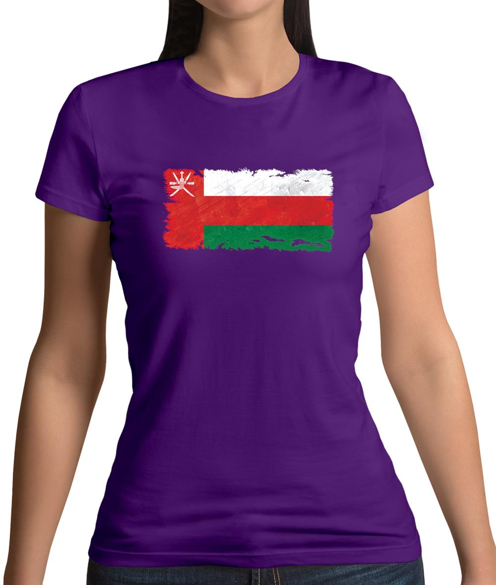 Oman Grunge Style Flag Womens T-Shirt Oman Grunge Style Flag Womens T-Shirt