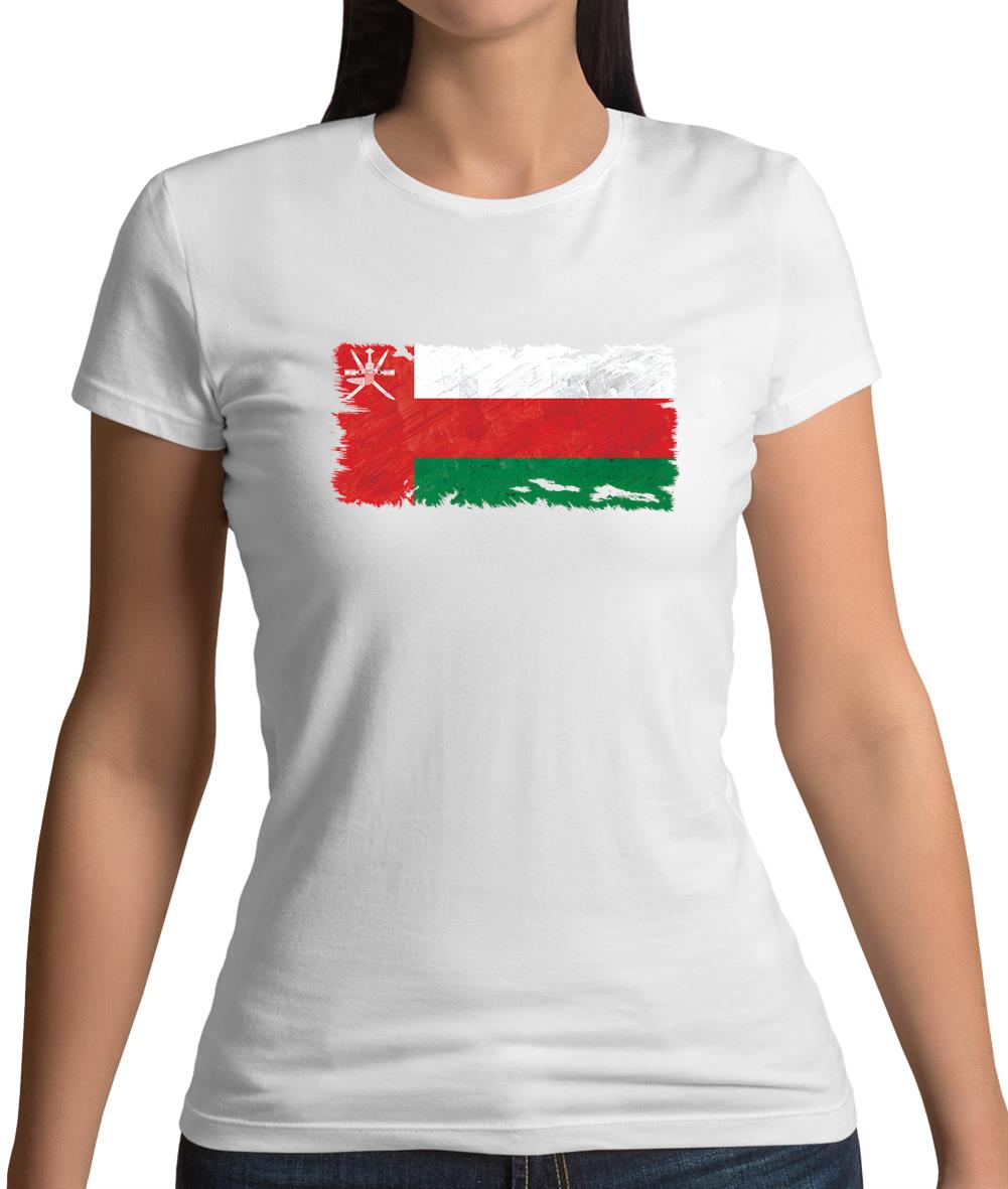 Oman Grunge Style Flag Womens T-Shirt Oman Grunge Style Flag Womens T-Shirt