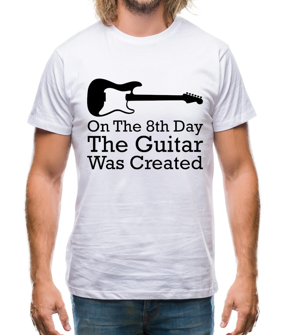 On The 8th Day Guitar Was Created Mens T-Shirt On The 8th Day Guitar Was Created Mens T-Shirt