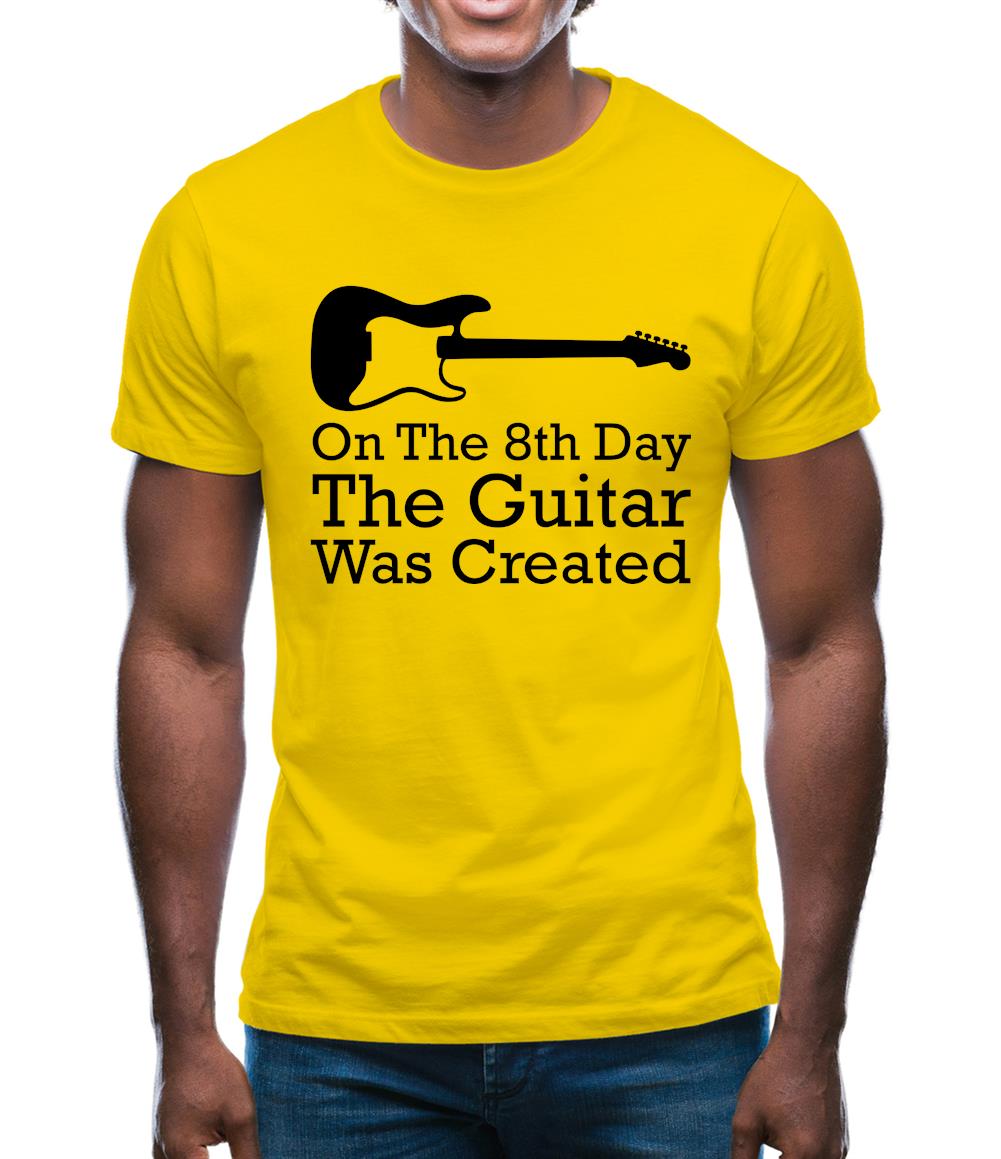 On The 8th Day Guitar Was Created Mens T-Shirt On The 8th Day Guitar Was Created Mens T-Shirt