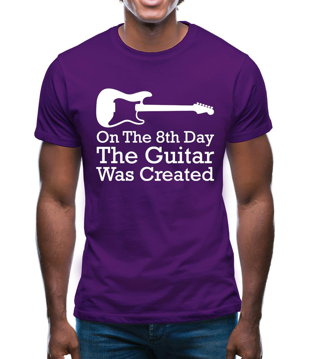 On The 8th Day Guitar Was Created Mens T-Shirt On The 8th Day Guitar Was Created Mens T-Shirt