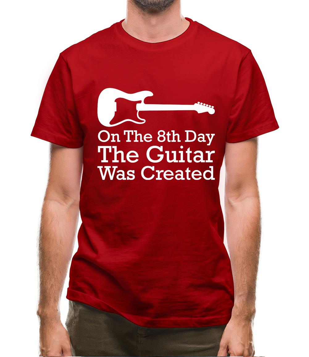 On The 8th Day Guitar Was Created Mens T-Shirt On The 8th Day Guitar Was Created Mens T-Shirt