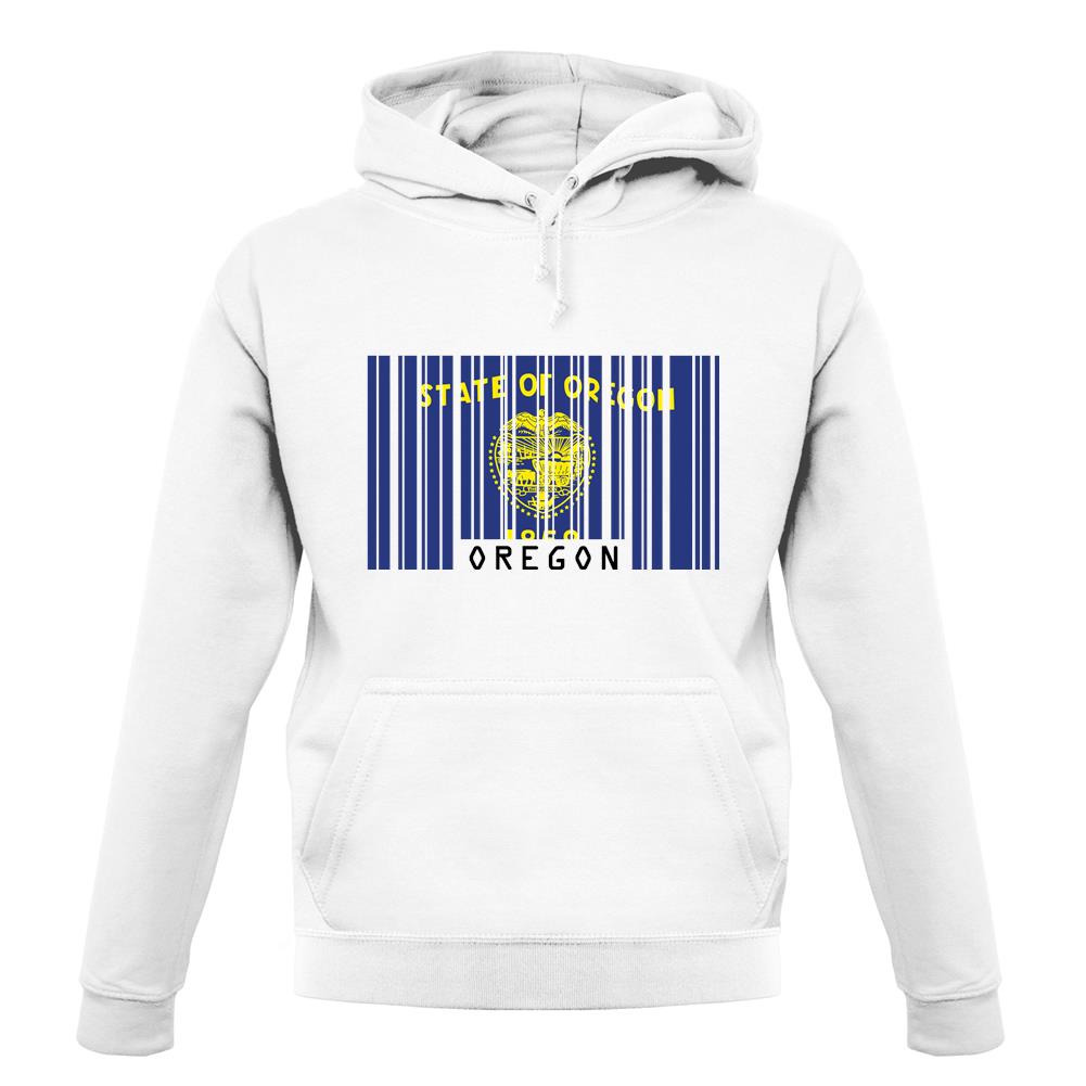 Oregon Barcode Style Flag unisex hoodie Oregon Barcode Style Flag unisex hoodie
