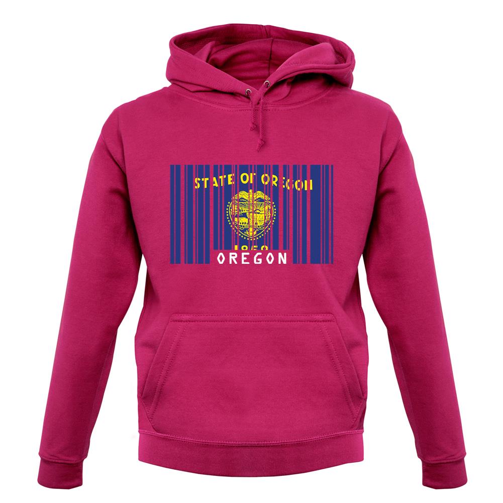 Oregon Barcode Style Flag unisex hoodie Oregon Barcode Style Flag unisex hoodie