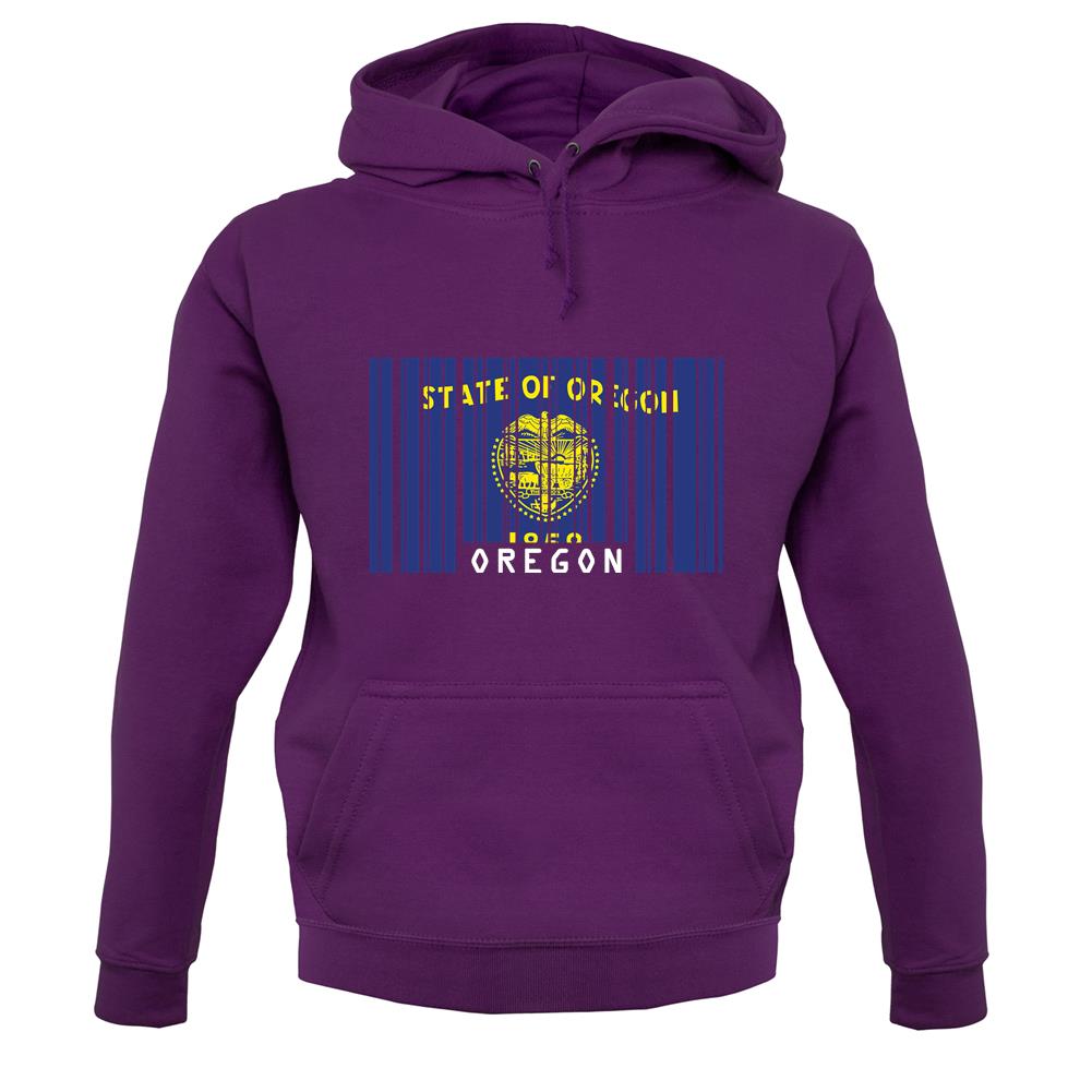 Oregon Barcode Style Flag unisex hoodie Oregon Barcode Style Flag unisex hoodie