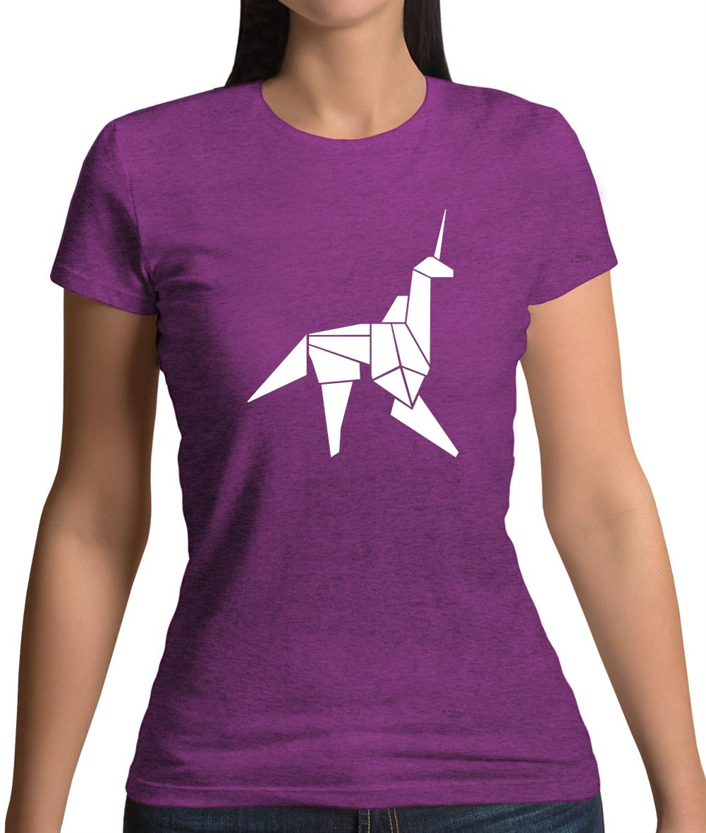 Origami Paper Unicorn Womens T-Shirt Origami Paper Unicorn Womens T-Shirt