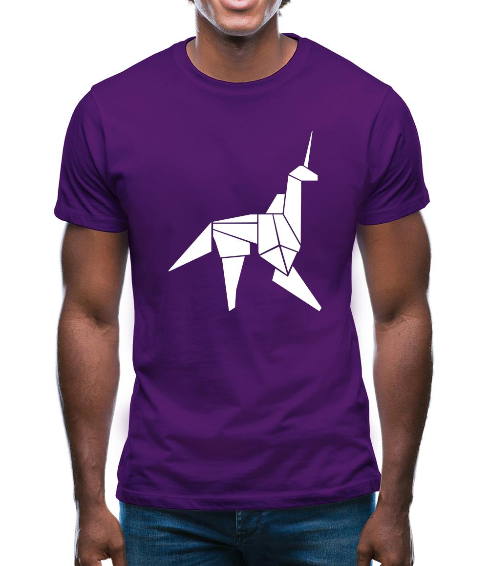 Origami Paper Unicorn Mens T-Shirt Origami Paper Unicorn Mens T-Shirt