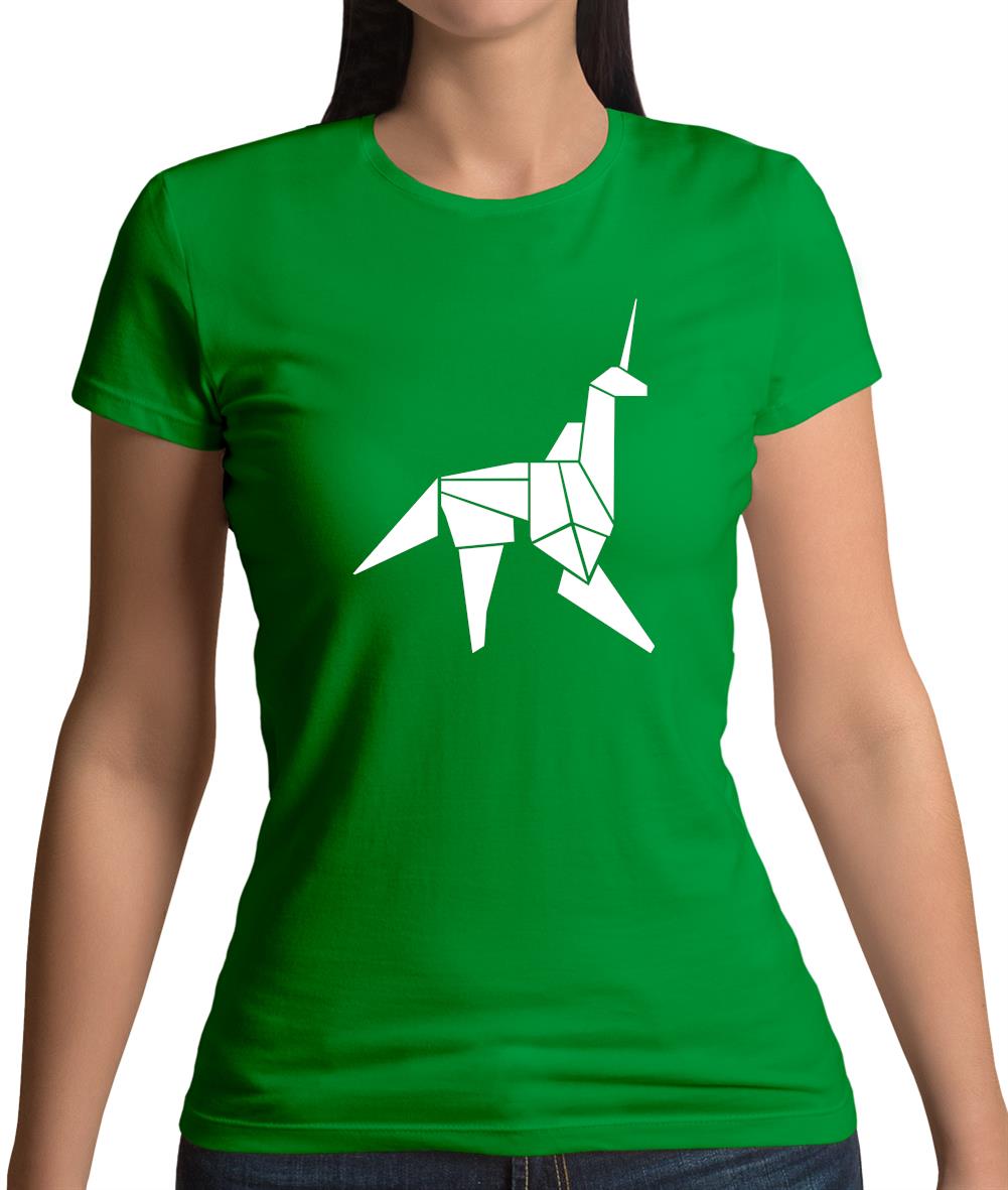 Origami Paper Unicorn Womens T-Shirt Origami Paper Unicorn Womens T-Shirt