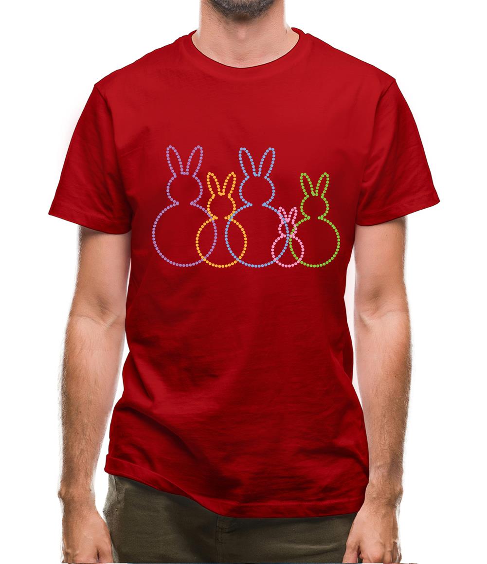 Bunny Family Outline Mens T-Shirt Bunny Family Outline Mens T-Shirt