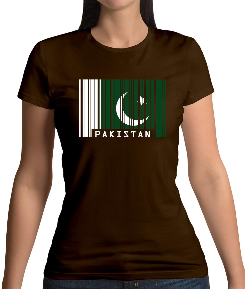 Pakistan Barcode Style Flag Womens T-Shirt Pakistan Barcode Style Flag Womens T-Shirt