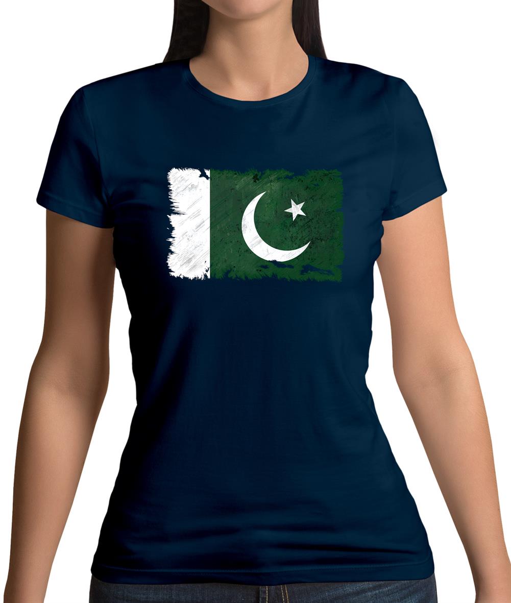 Pakistan Grunge Style Flag Womens T-Shirt Pakistan Grunge Style Flag Womens T-Shirt