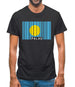 Palau Barcode Style Flag Mens T-Shirt Palau Barcode Style Flag Mens T-Shirt