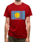 Palau Barcode Style Flag Mens T-Shirt Palau Barcode Style Flag Mens T-Shirt