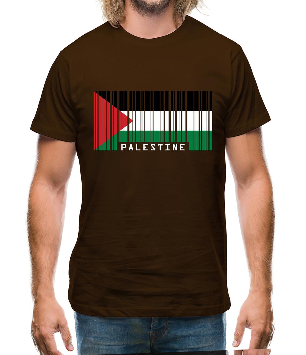 Palestine Barcode Style Flag Mens T-Shirt Palestine Barcode Style Flag Mens T-Shirt
