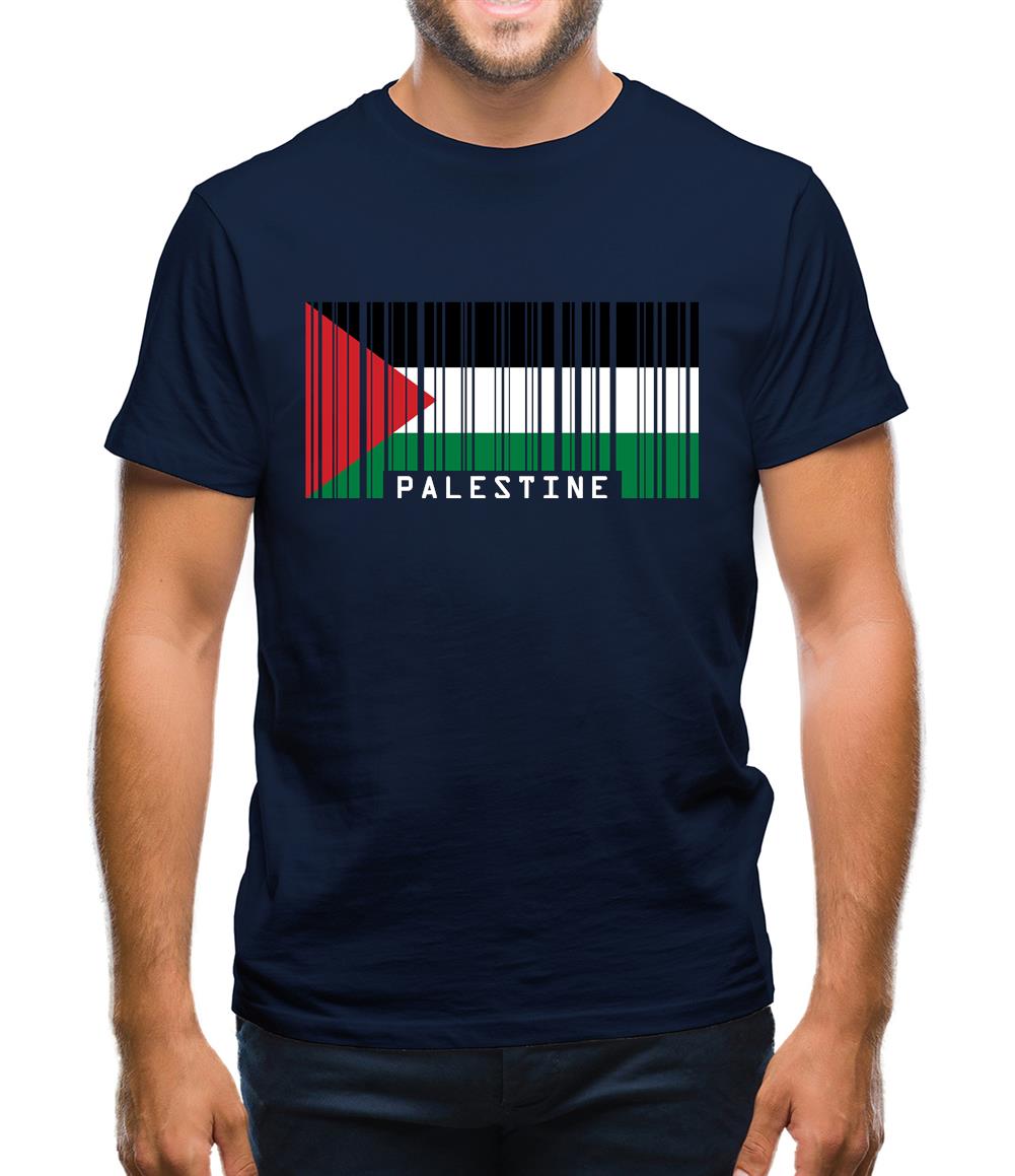Palestine Barcode Style Flag Mens T-Shirt Palestine Barcode Style Flag Mens T-Shirt