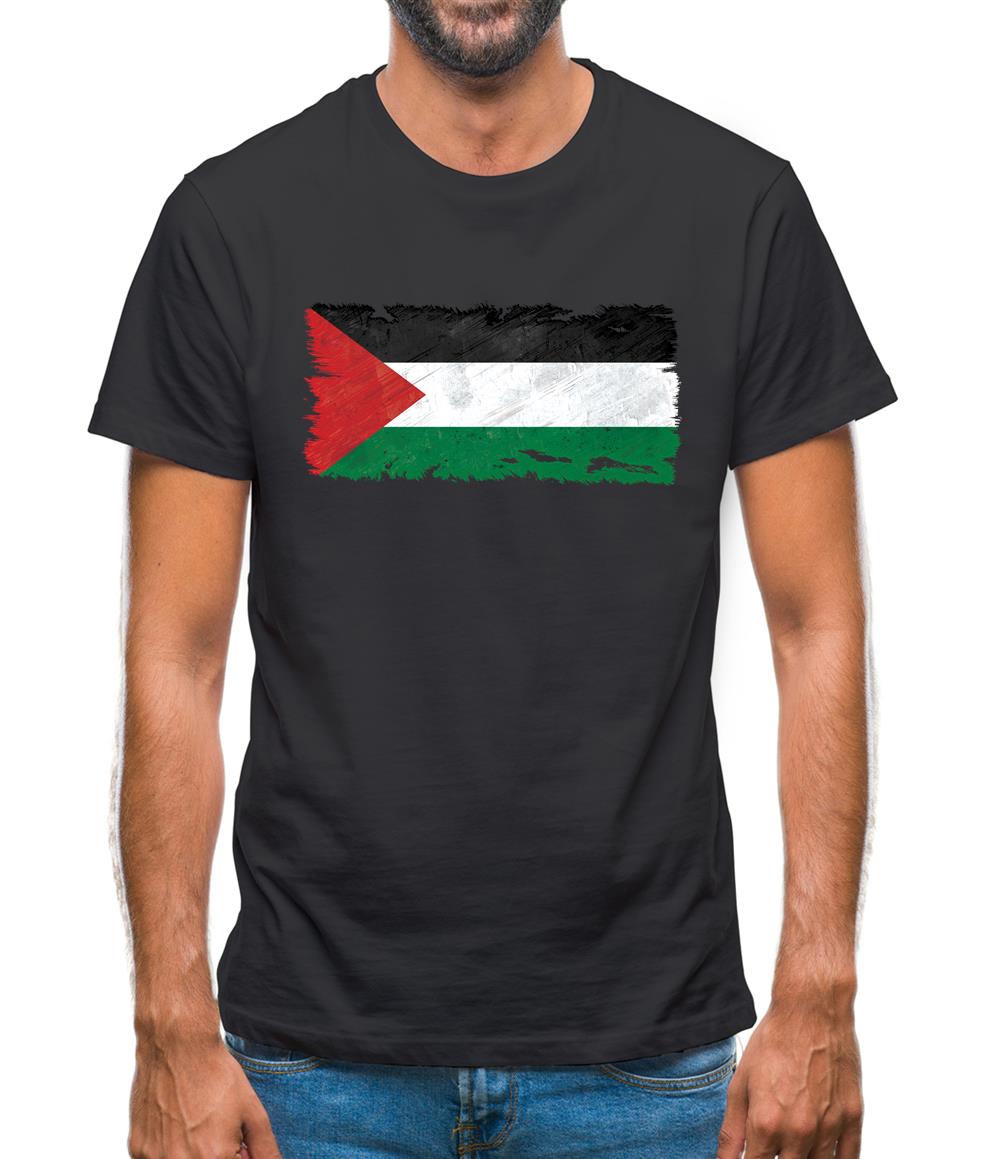 Palestine Grunge Style Flag Mens T-Shirt Palestine Grunge Style Flag Mens T-Shirt