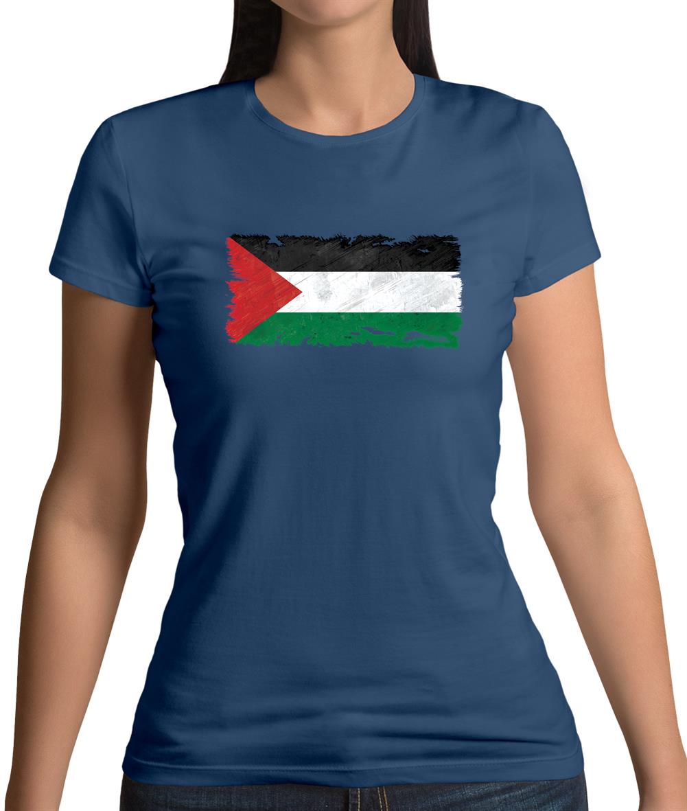 Palestine Grunge Style Flag Womens T-Shirt Palestine Grunge Style Flag Womens T-Shirt