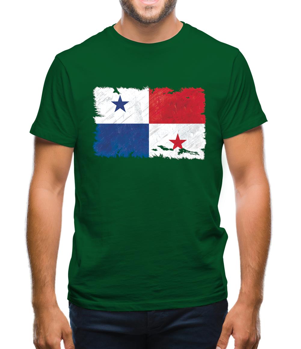 Panama Grunge Style Flag Mens T-Shirt Panama Grunge Style Flag Mens T-Shirt