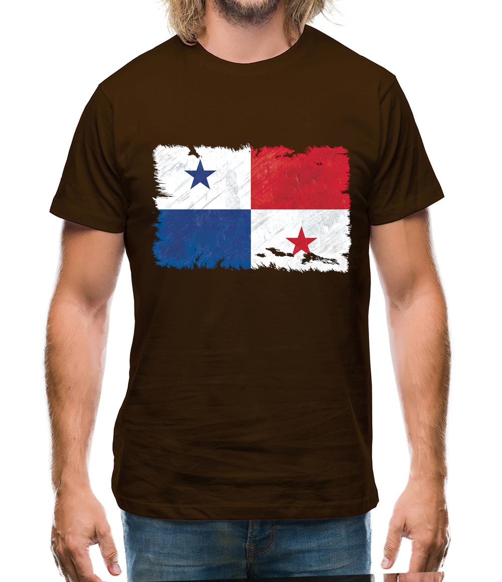 Panama Grunge Style Flag Mens T-Shirt Panama Grunge Style Flag Mens T-Shirt