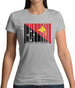 Papua New Guinea  Barcode Style Flag Womens T-Shirt Papua New Guinea  Barcode Style Flag Womens T-Shirt