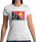Papua New Guinea  Barcode Style Flag Womens T-Shirt Papua New Guinea  Barcode Style Flag Womens T-Shirt