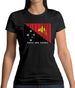 Papua New Guinea  Barcode Style Flag Womens T-Shirt Papua New Guinea  Barcode Style Flag Womens T-Shirt