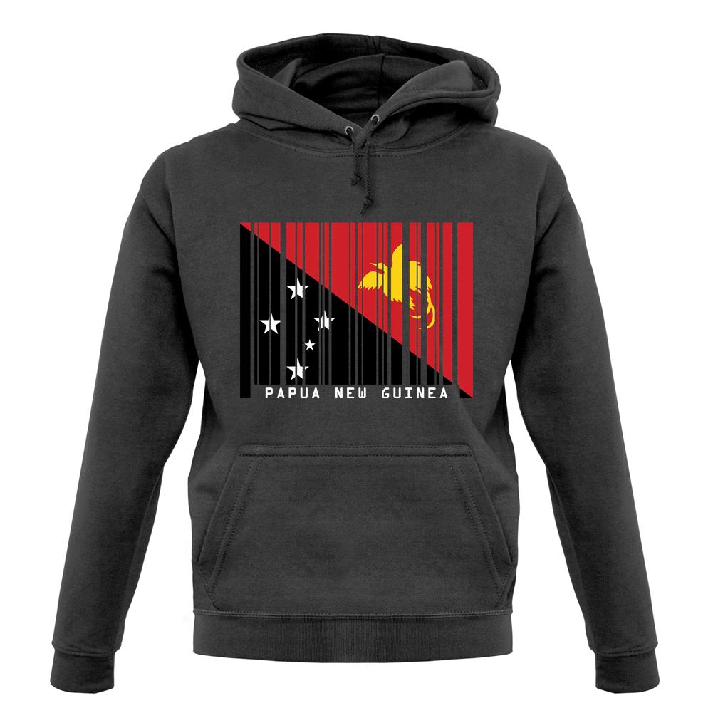 Papua New Guinea  Barcode Style Flag unisex hoodie Papua New Guinea  Barcode Style Flag unisex hoodie