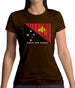 Papua New Guinea  Barcode Style Flag Womens T-Shirt Papua New Guinea  Barcode Style Flag Womens T-Shirt
