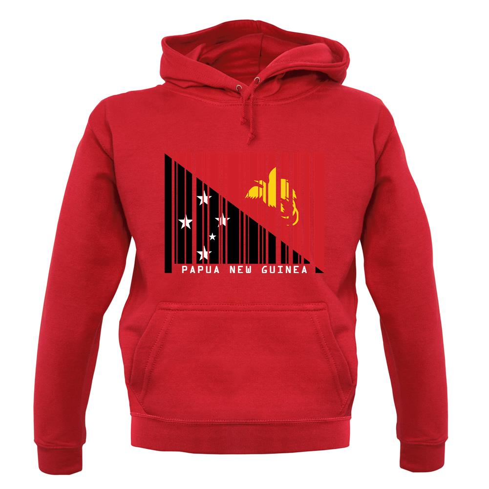 Papua New Guinea  Barcode Style Flag unisex hoodie Papua New Guinea  Barcode Style Flag unisex hoodie