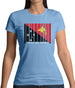 Papua New Guinea  Barcode Style Flag Womens T-Shirt Papua New Guinea  Barcode Style Flag Womens T-Shirt
