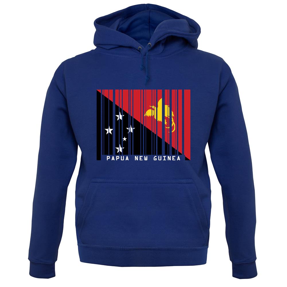 Papua New Guinea  Barcode Style Flag unisex hoodie Papua New Guinea  Barcode Style Flag unisex hoodie