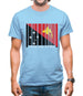 Papua New Guinea  Barcode Style Flag Mens T-Shirt Papua New Guinea  Barcode Style Flag Mens T-Shirt