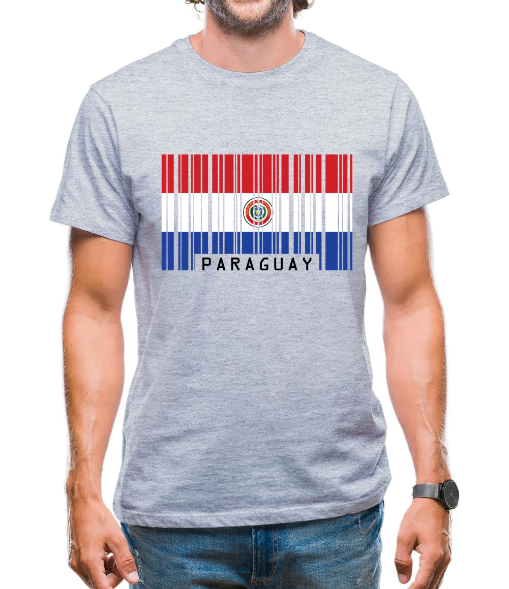 Paraguay Barcode Style Flag Mens T-Shirt Paraguay Barcode Style Flag Mens T-Shirt
