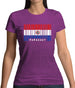 Paraguay Barcode Style Flag Womens T-Shirt Paraguay Barcode Style Flag Womens T-Shirt