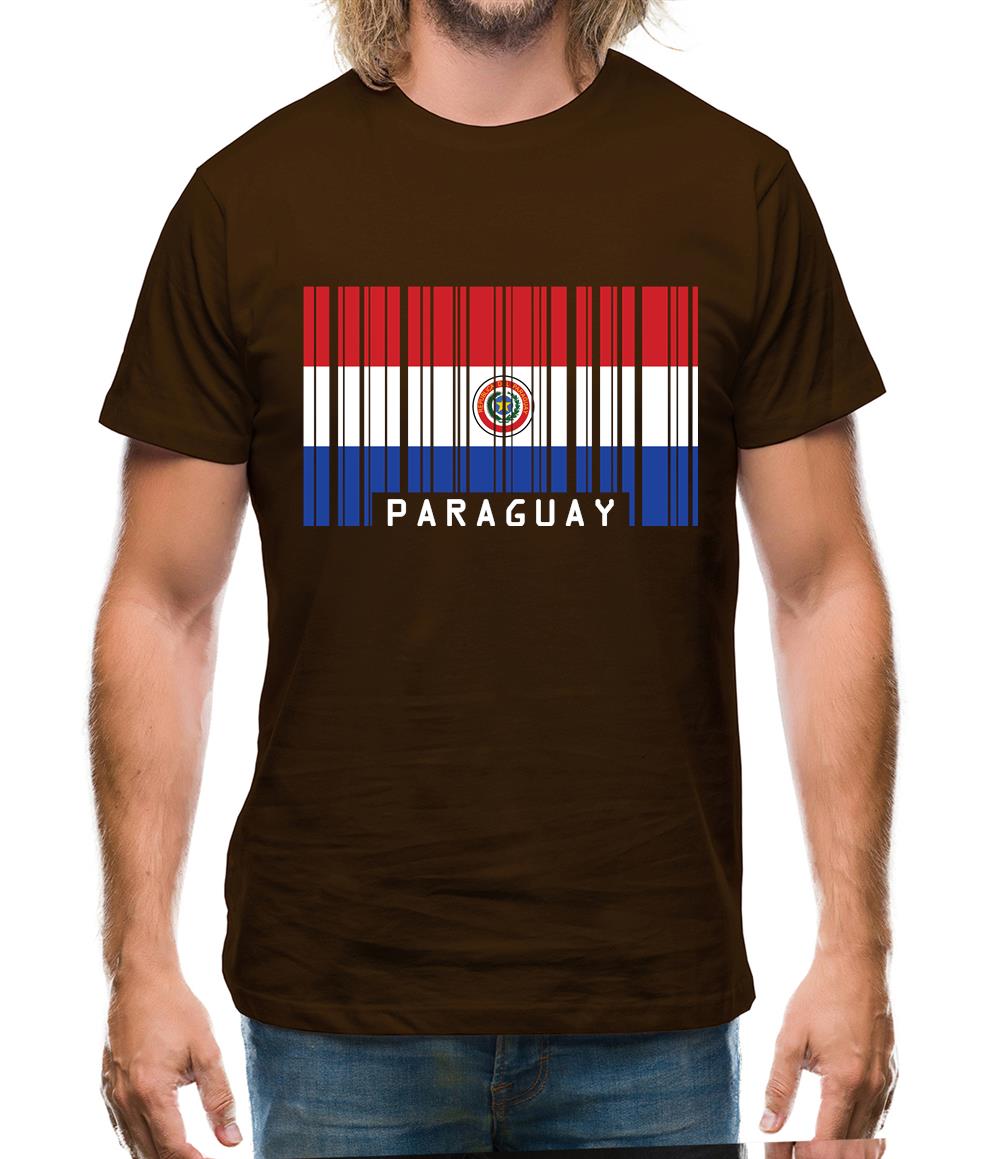 Paraguay Barcode Style Flag Mens T-Shirt Paraguay Barcode Style Flag Mens T-Shirt