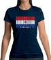 Paraguay Barcode Style Flag Womens T-Shirt Paraguay Barcode Style Flag Womens T-Shirt