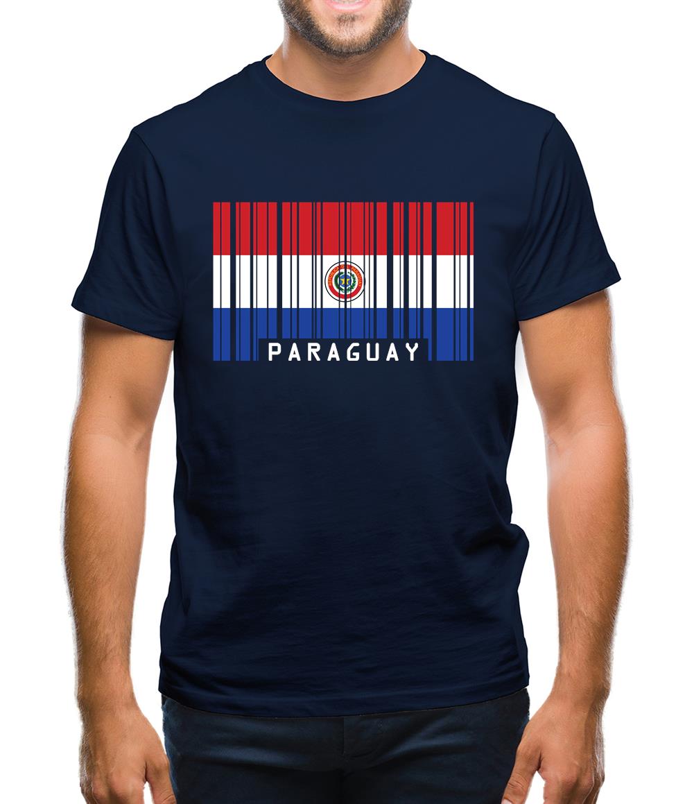 Paraguay Barcode Style Flag Mens T-Shirt Paraguay Barcode Style Flag Mens T-Shirt