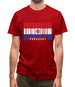 Paraguay Barcode Style Flag Mens T-Shirt Paraguay Barcode Style Flag Mens T-Shirt
