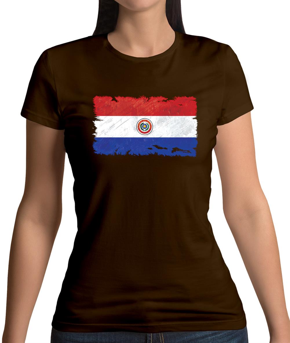 Paraguay Grunge Style Flag Womens T-Shirt Paraguay Grunge Style Flag Womens T-Shirt