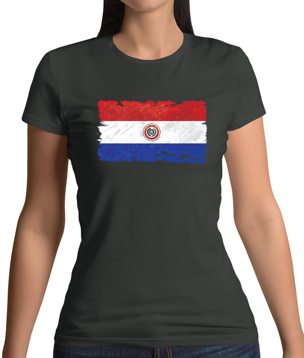 Paraguay Grunge Style Flag Womens T-Shirt Paraguay Grunge Style Flag Womens T-Shirt