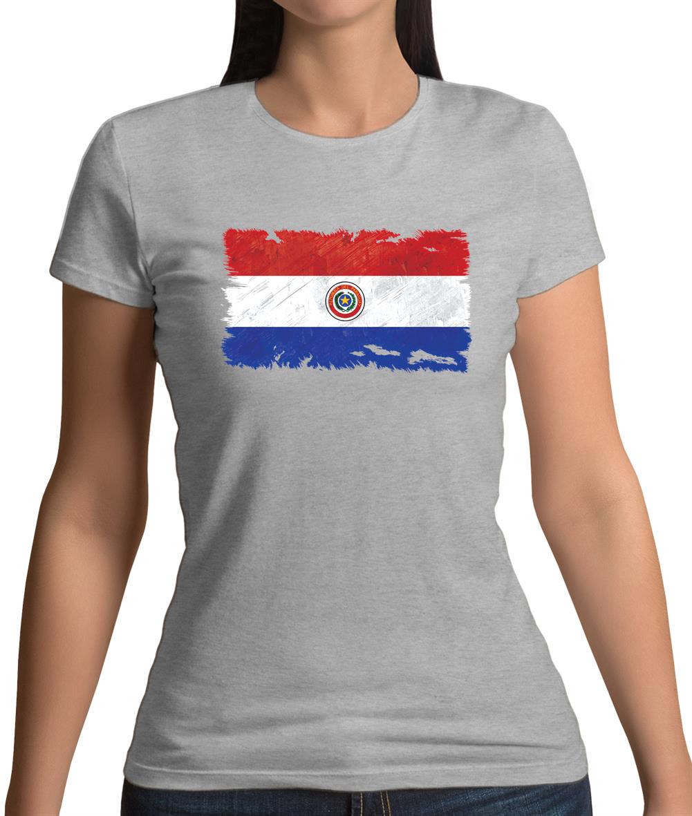 Paraguay Grunge Style Flag Womens T-Shirt Paraguay Grunge Style Flag Womens T-Shirt