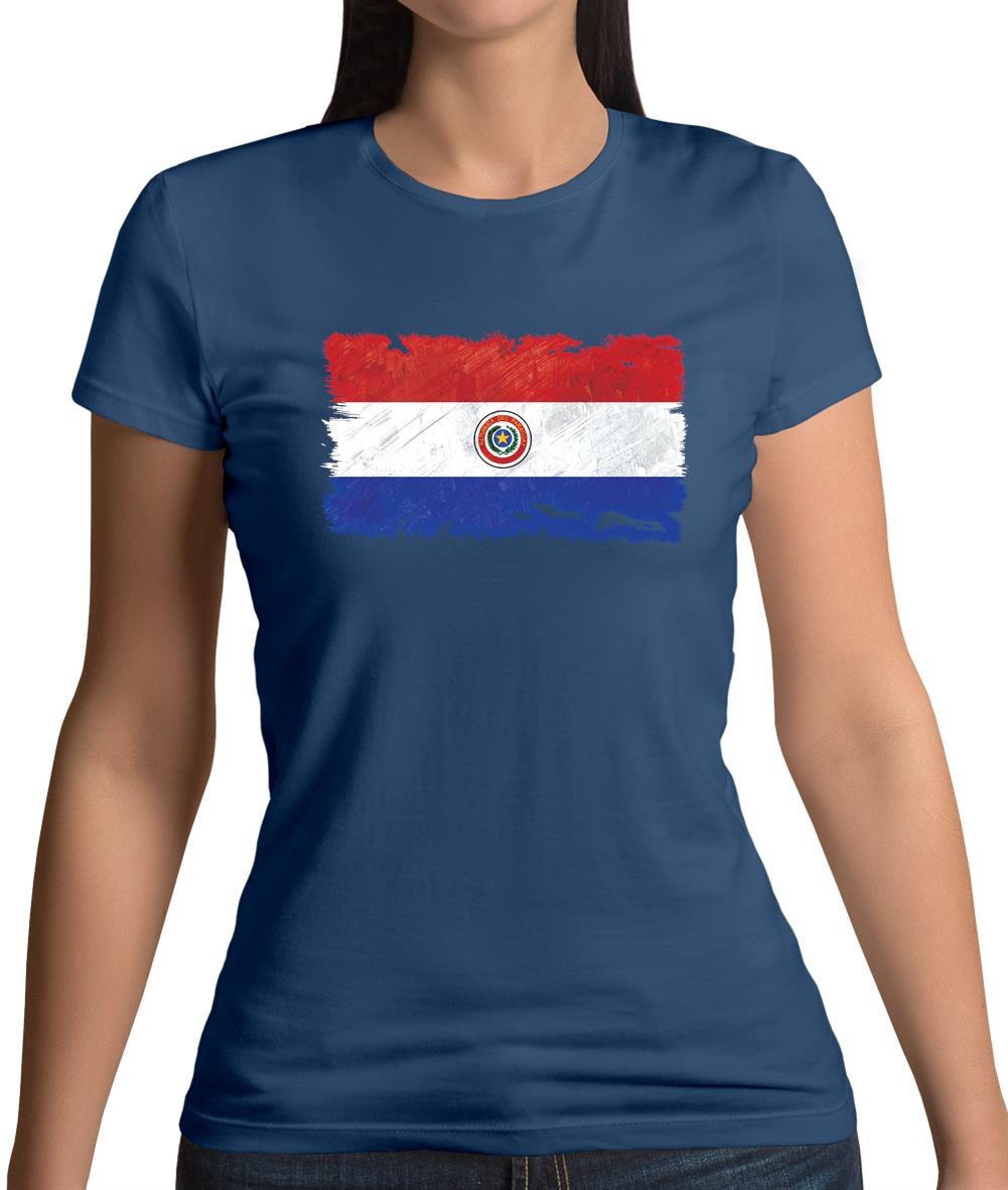 Paraguay Grunge Style Flag Womens T-Shirt Paraguay Grunge Style Flag Womens T-Shirt