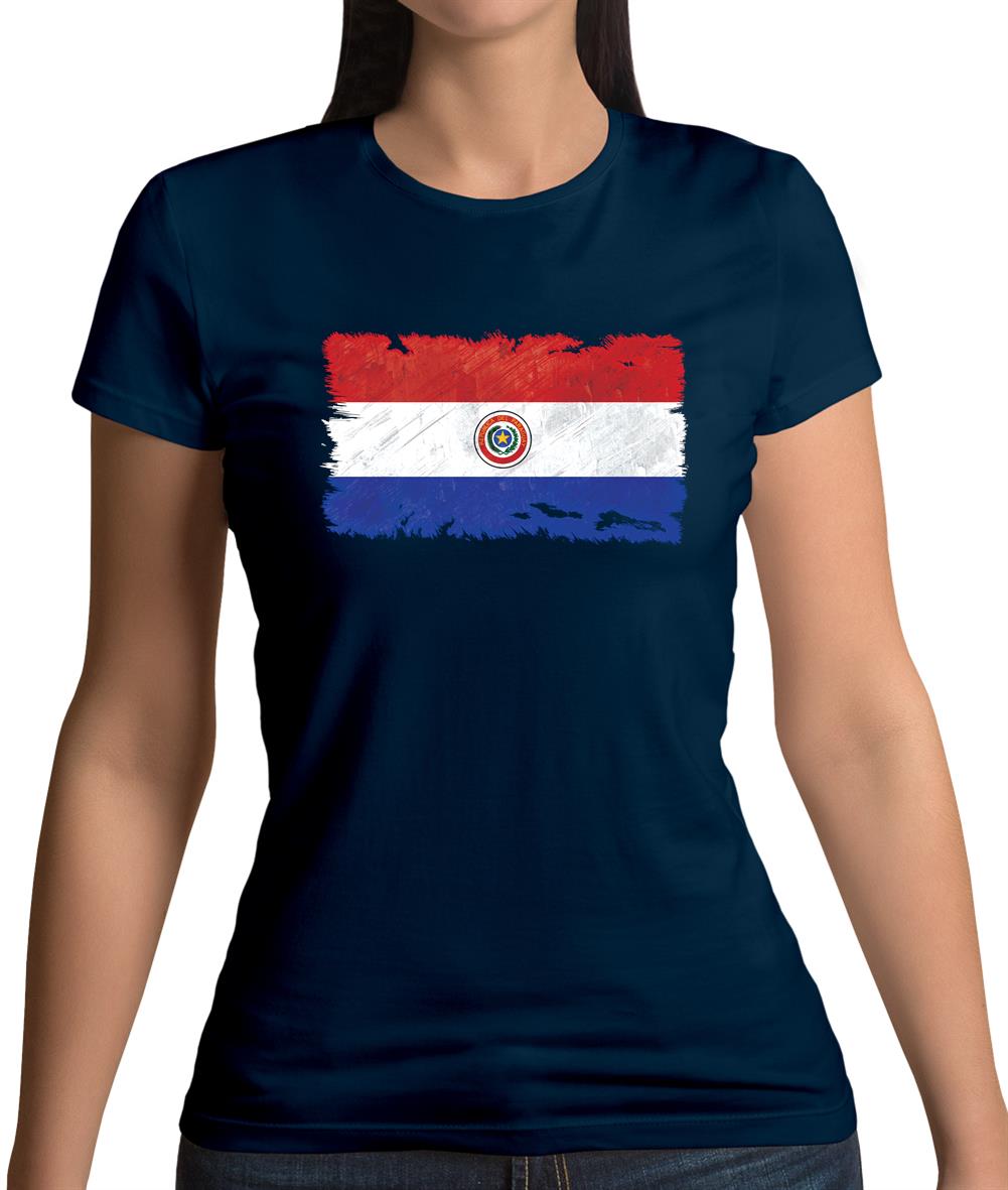 Paraguay Grunge Style Flag Womens T-Shirt Paraguay Grunge Style Flag Womens T-Shirt
