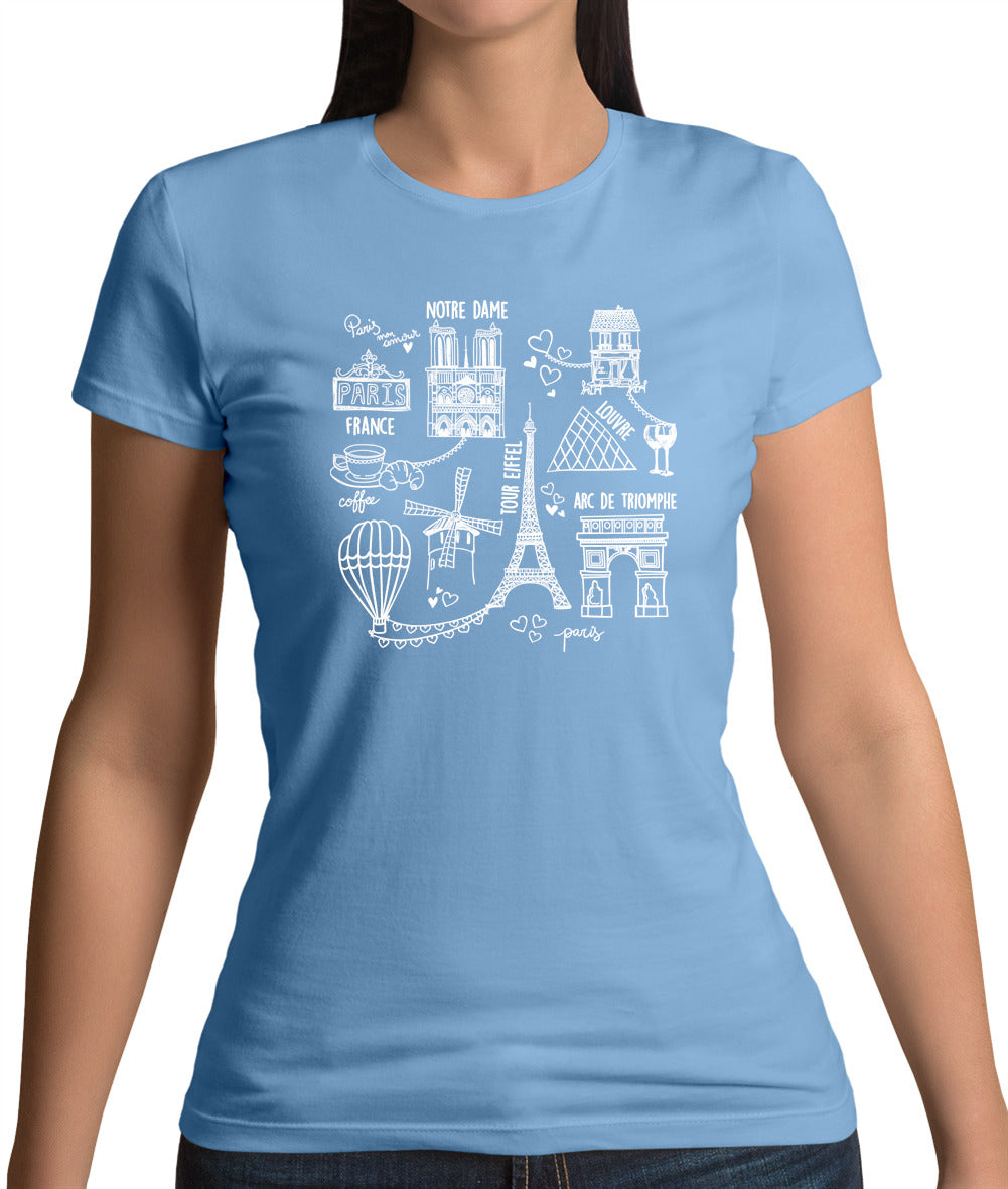 City Of Paris Womens T-Shirt City Of Paris Womens T-Shirt