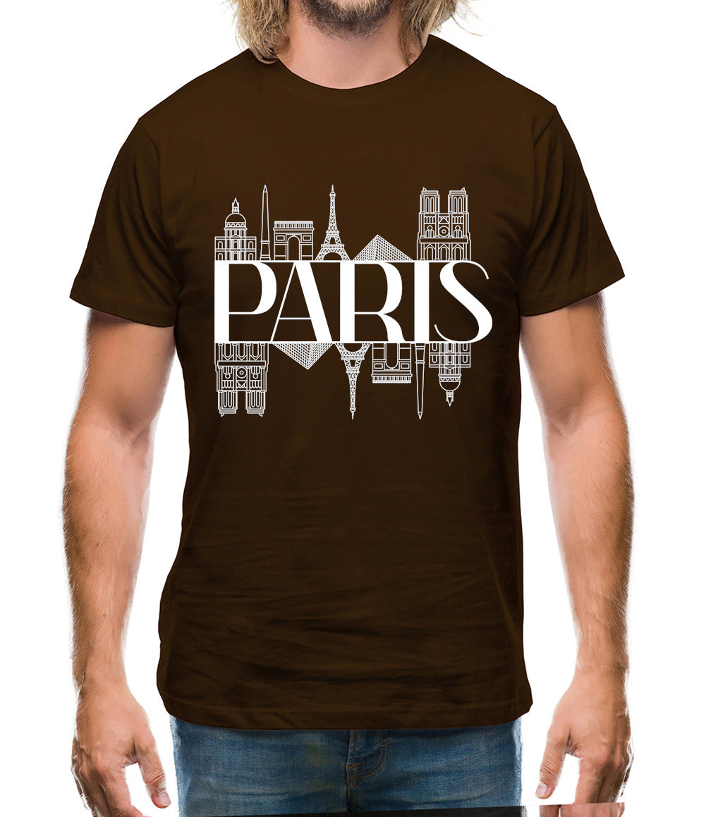 Paris Line Drawing Mens T-Shirt Paris Line Drawing Mens T-Shirt