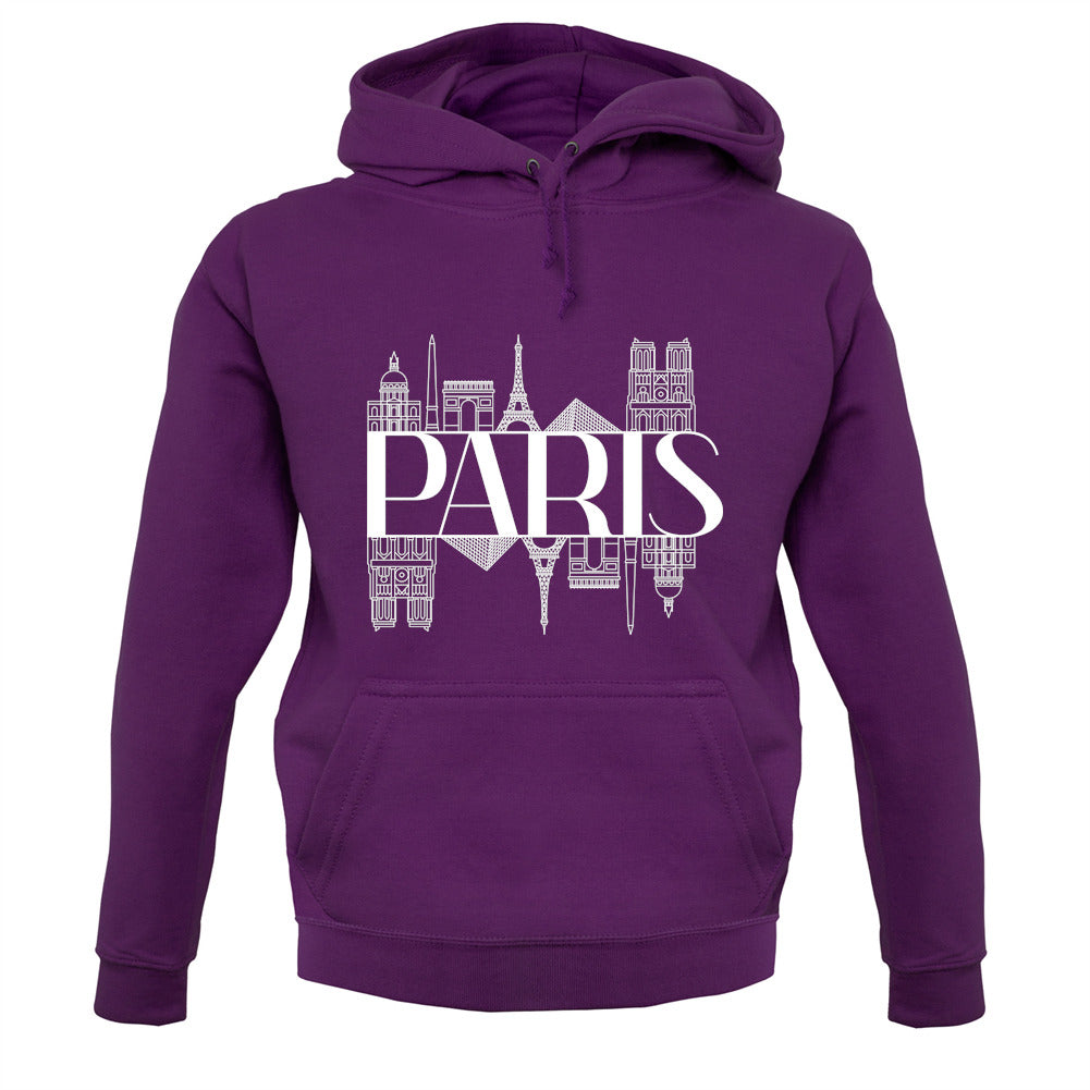 Paris Line Drawing Unisex Hoodie Paris Line Drawing Unisex Hoodie